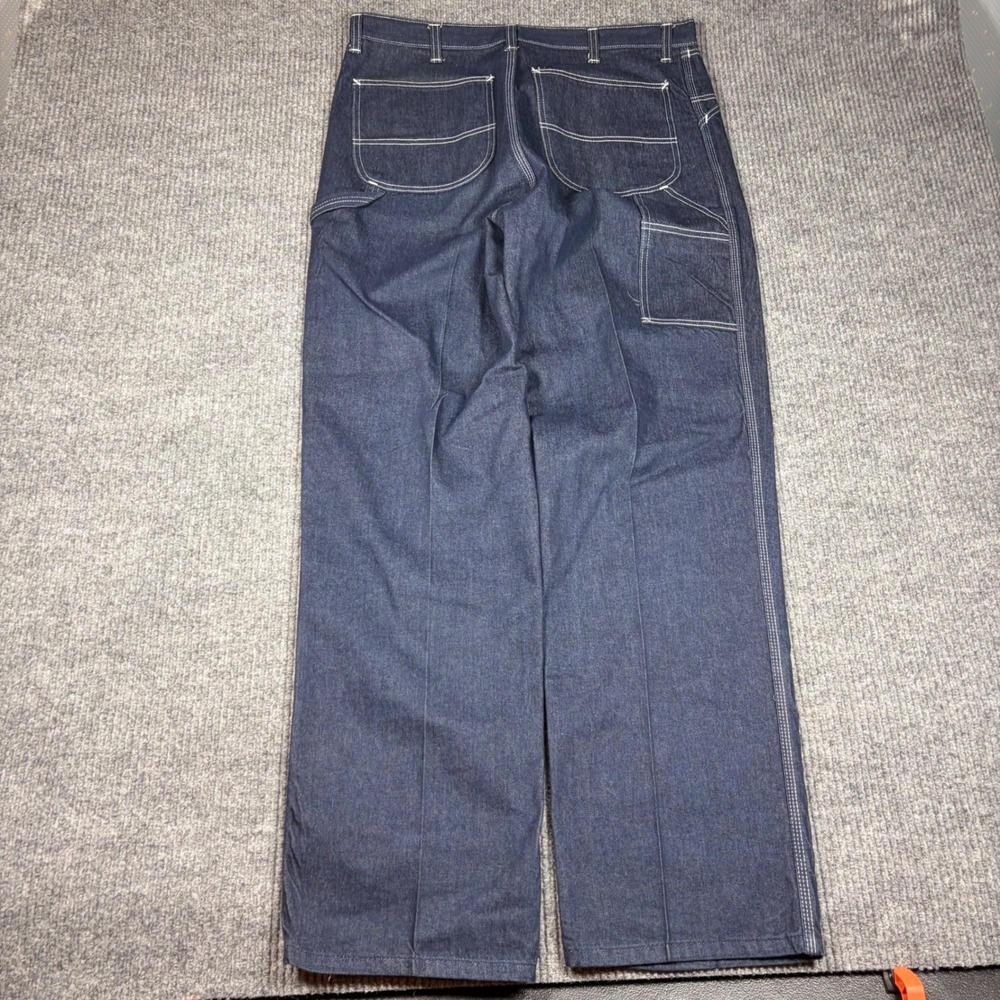 Roebucks Jeans Mens 38x34 Vintage Carpenter Dark Wash Blue Denim Style 12303